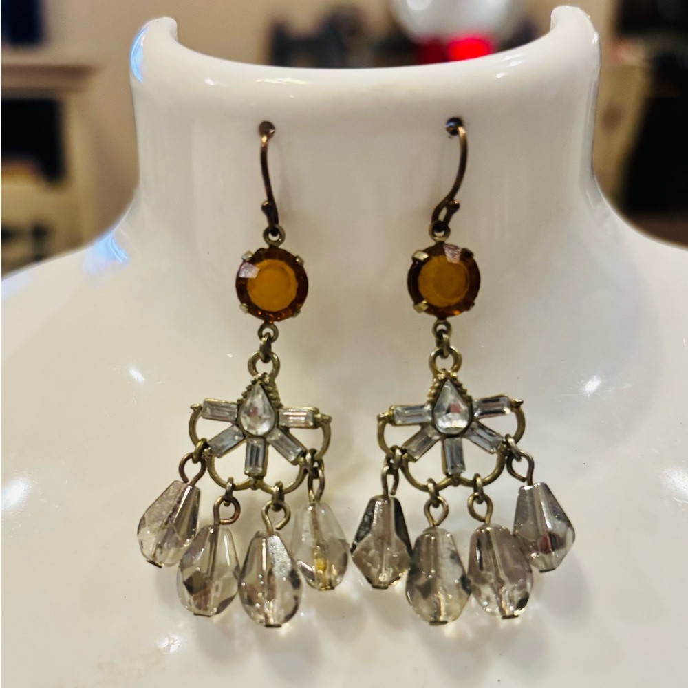 Elegant Gold and Silver Dangle Earrings